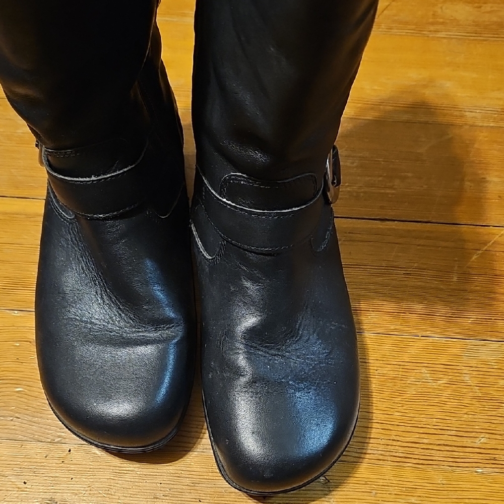 Alegria Black Heeled Boots